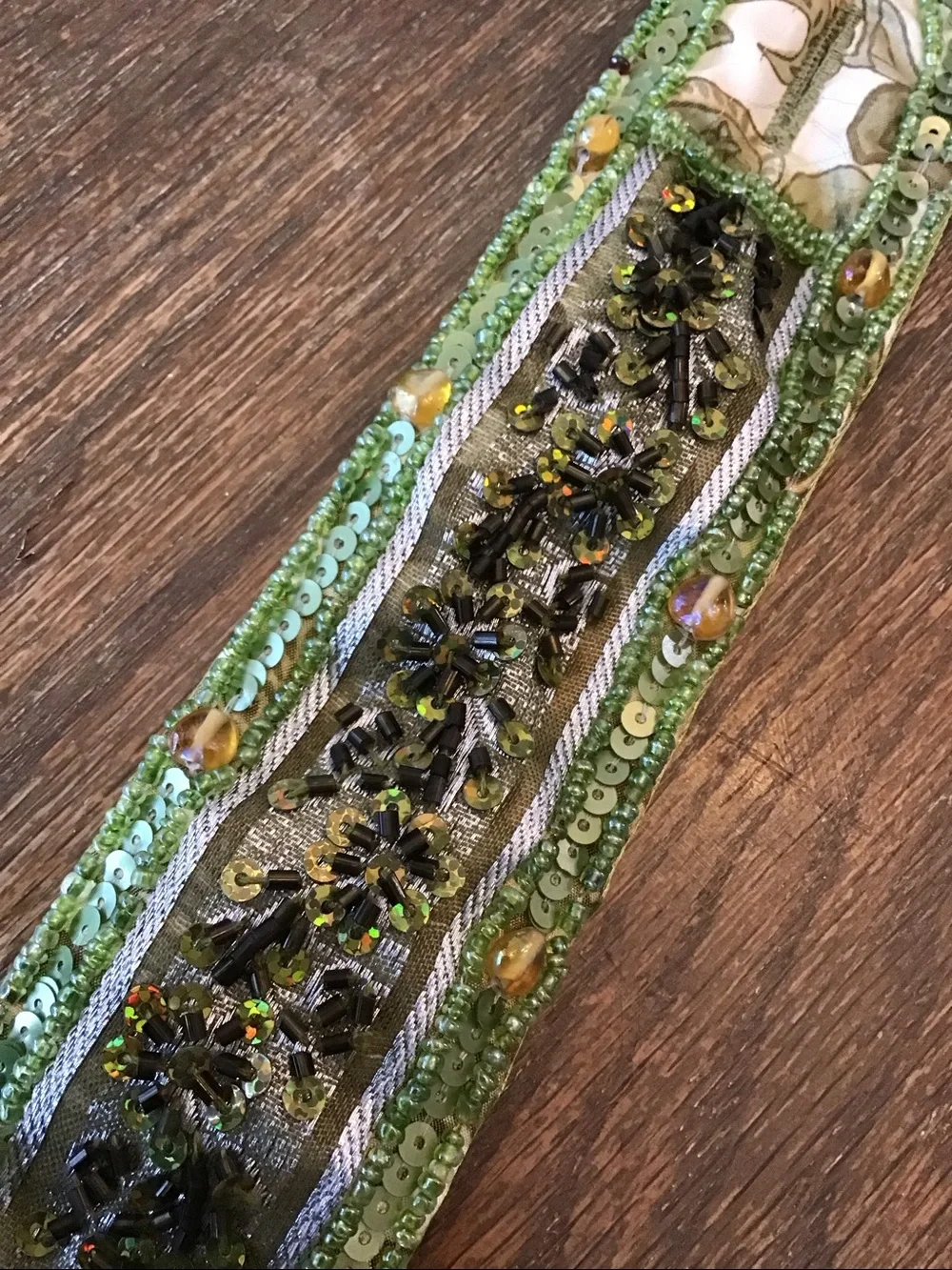 Vintage Hand-Beaded Bohemian statement belt from Ibisco Y2K